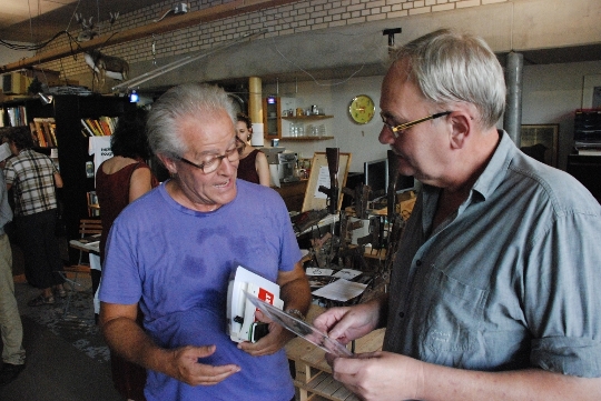 Former diplomat and writer Robbert van Lanschot with ZAM Chronicle Editor Bart Luirink