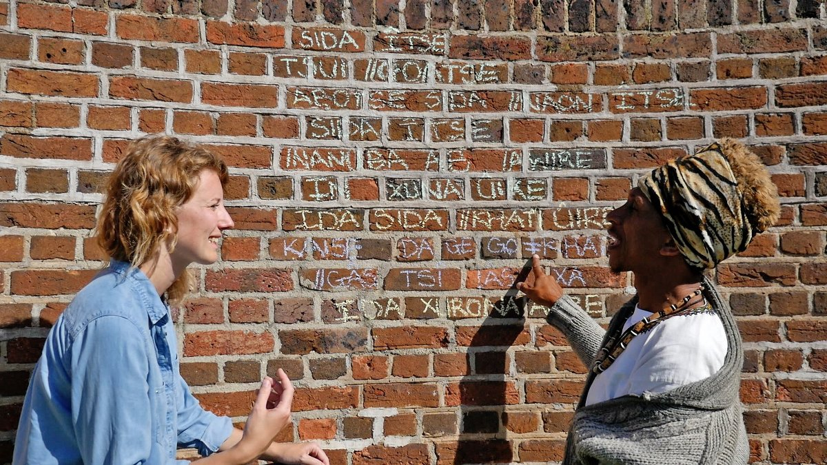 Photo: Judith Westerveld and Bradley van Sitters, initiator of the Khoikhoi Language Revitalisation Initiative in Cape Town