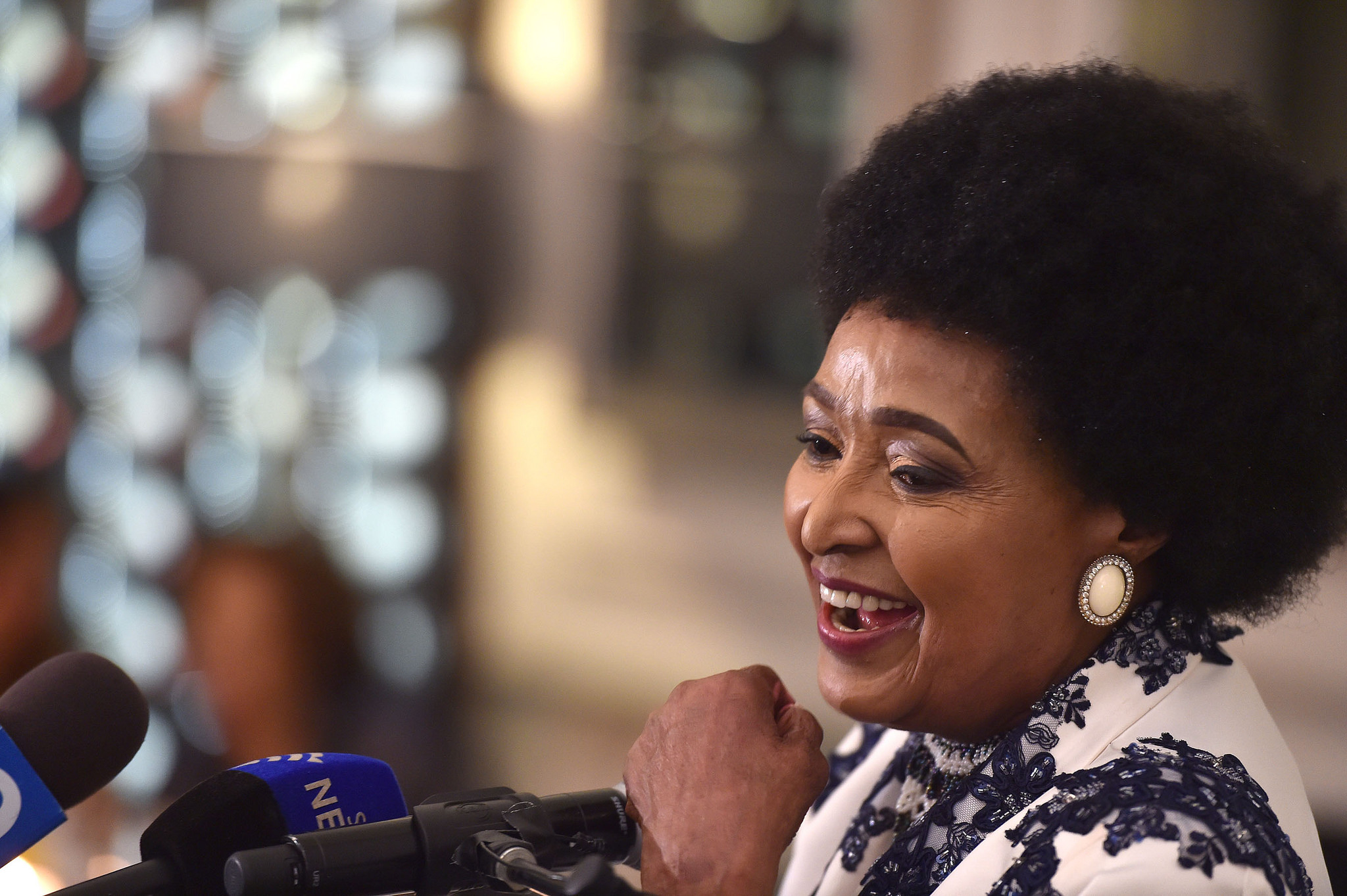 Winnie Madikizela-Mandela at her 80th birthday celebrations held at Mount Nelson Hotel in Cape Town. Photo: GCIS