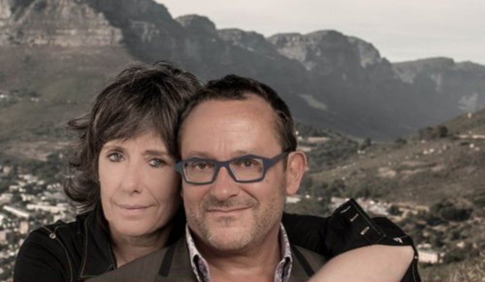 Photo: Marianne Thamm and Tom Lanoye.