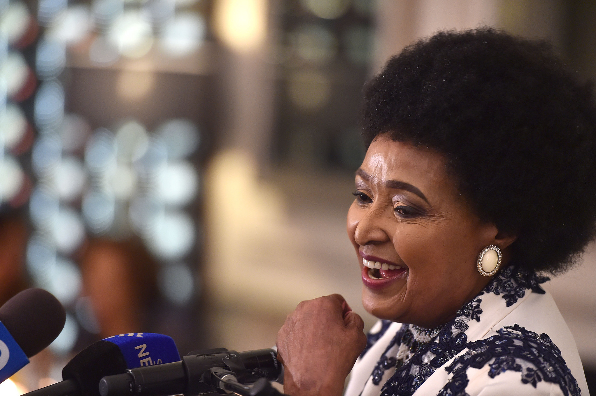 Photo: Winnie Madikizela-Mandela at her 80th birthday celebrations. By Government SA/Flickr