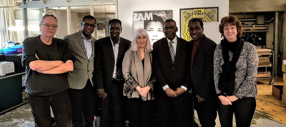 Photo: IRA president Biram Dah Abeid at the right hand side of writer and activist Conny Braam. 